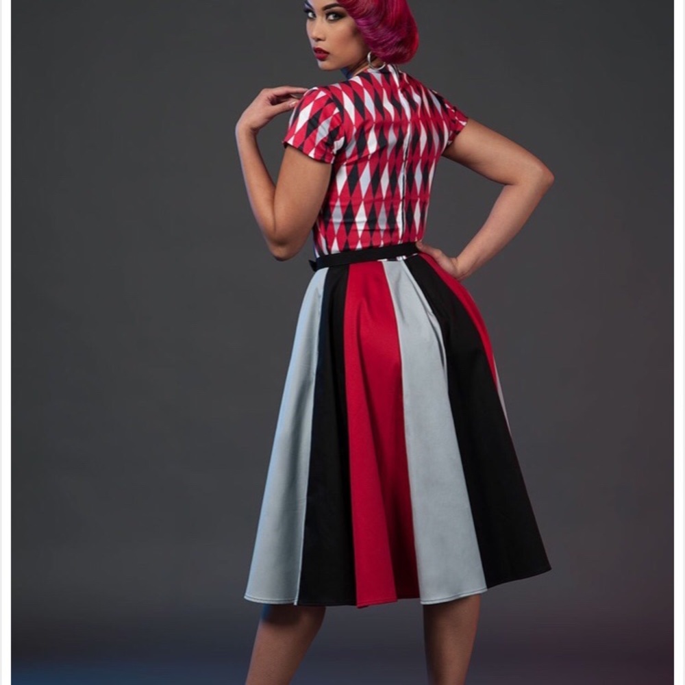 *SOLD* NWT Pinup Girl Clothing Harlequin Dress - Picture 2 of 4